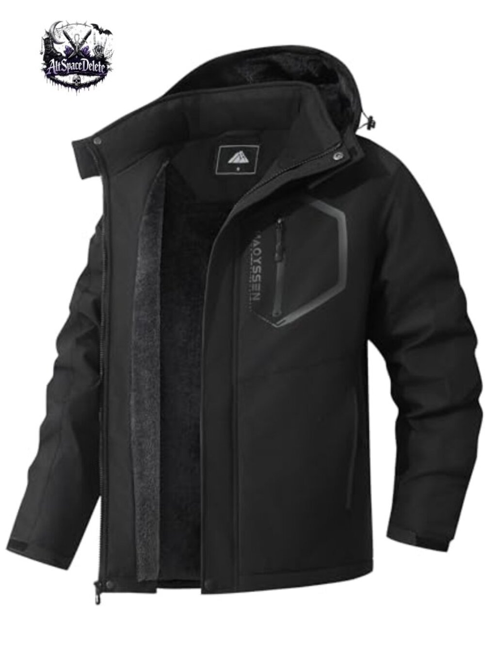 Men's Waterproof Ski Jacket Winter Snow Coat Warm Fleece Lined Hooded Parka